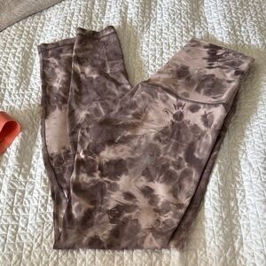 lululemon athletic  Neutral Tie-Dye Leggings